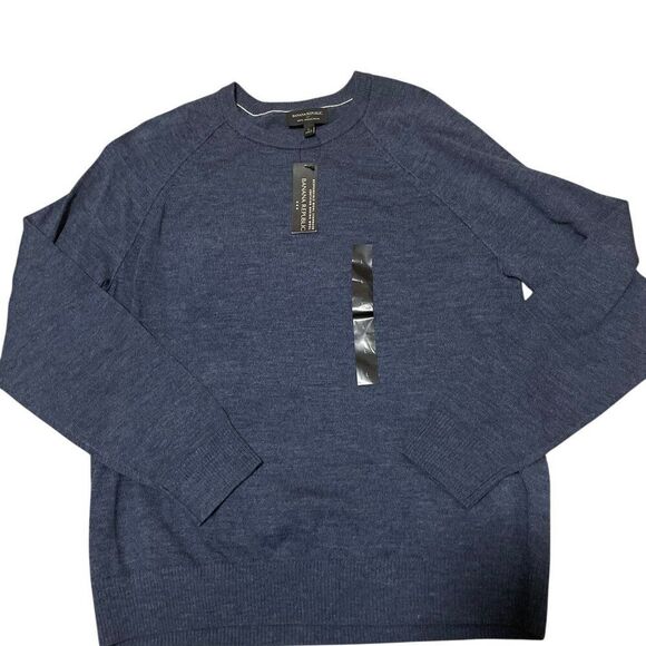 Banana Republic 404705-03-1 100% Merino Wool Sweater Men's Sz Large NWT - Picture 1 of 6
